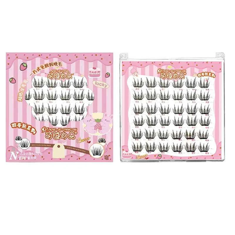 Self-Adhesive No-glue Eyelashes Ultra-thin Sheet Series False Eyelashes Zero Touch Feeling Lash Clusters Glue Strands Eyelashes