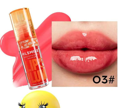 MLSMILE Duck Lip Plump Lip Oil Moisturizing Lip Gloss Mirror Water Nature Long-Lasting Gloss Pearl Lip Glaze Set