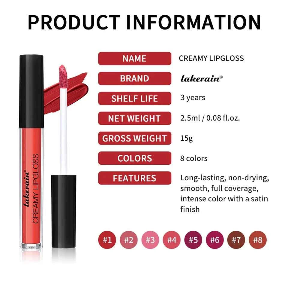 Waterproof Liquid Lipstick 8 Color Vitamin E Makeup Sets Lip Glosses Lip Plumpers Lip Cream Valentine's Day Gifts