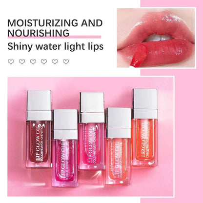 Crystal Jelly Moisturizing Lip Oil Plumping Lip Gloss Makeup Sexy Plump Lip Glow Oil Tinted Lip Plumper