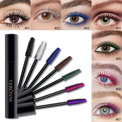 7 color quick-drying mascara thick curling waterproof and sweat-proof color mascara multi-color non-smudge curling mascara