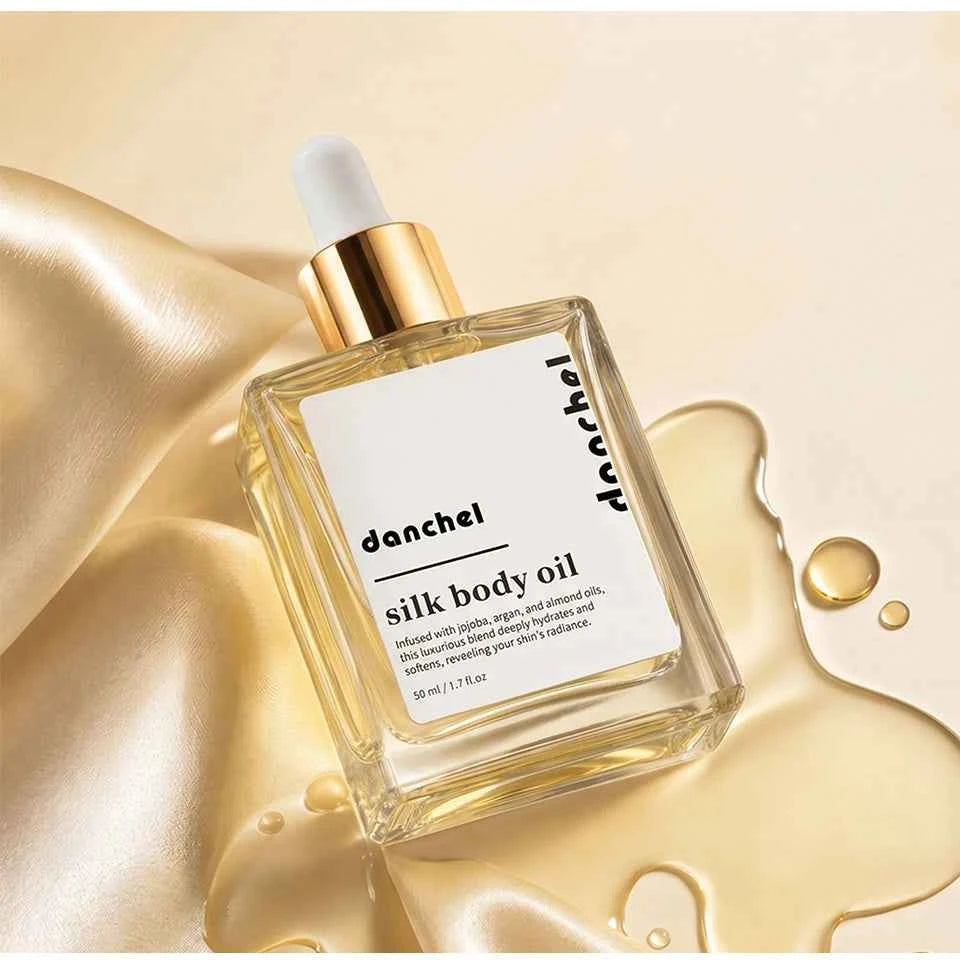 Silk Body Oil Face Body Versatile Care Fast Absorbing Deep Hydration Silky Smooth Brighten Even Tone Firm Skin Silk Body Oil