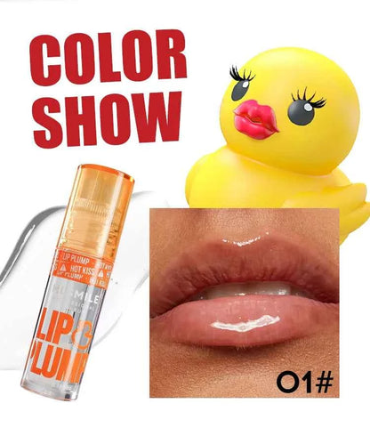 MLSMILE Duck Lip Plump Lip Oil Moisturizing Lip Gloss Mirror Water Nature Long-Lasting Gloss Pearl Lip Glaze Set