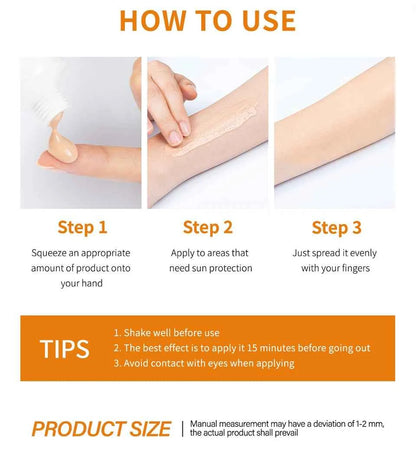 SPF40 Tinted Moisturizing VC Sunscreen Skin Protection Refreshing Makeup Sunscreen Cream UV Anti-aging Resistance Sunscreen