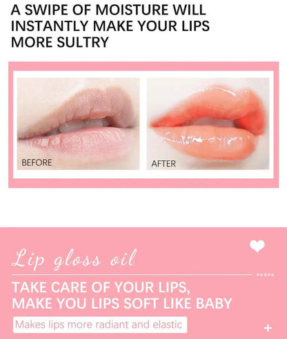 Crystal Jelly Moisturizing Lip Oil Plumping Lip Gloss Makeup Sexy Plump Lip Glow Oil Tinted Lip Plumper