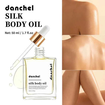 Silk Body Oil Face Body Versatile Care Fast Absorbing Deep Hydration Silky Smooth Brighten Even Tone Firm Skin Silk Body Oil
