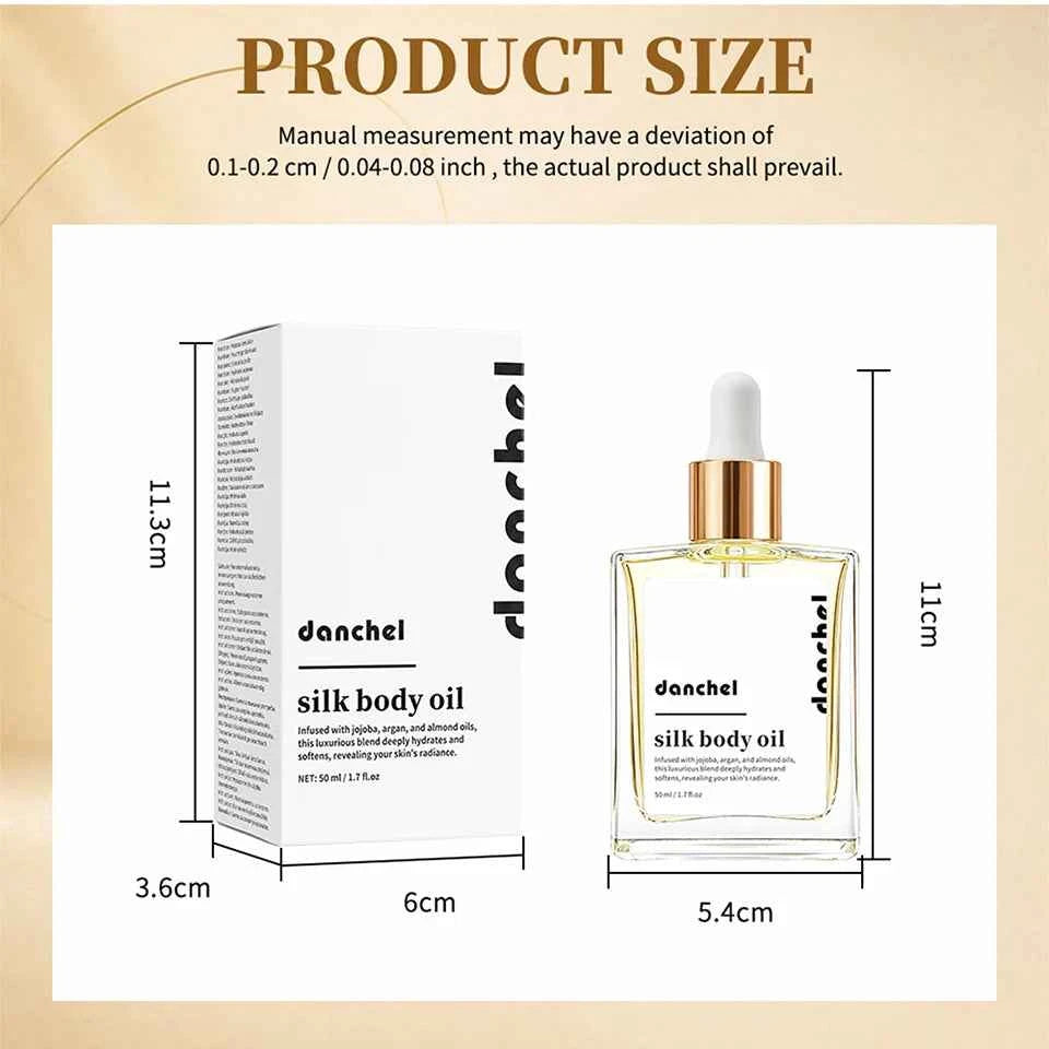 Silk Body Oil Face Body Versatile Care Fast Absorbing Deep Hydration Silky Smooth Brighten Even Tone Firm Skin Silk Body Oil