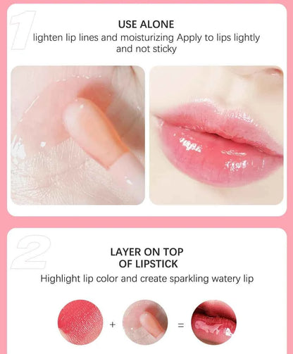 Crystal Jelly Moisturizing Lip Oil Plumping Lip Gloss Makeup Sexy Plump Lip Glow Oil Tinted Lip Plumper