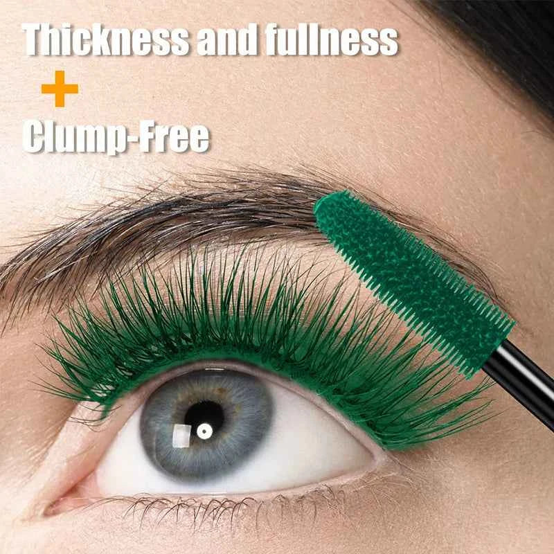 7 color quick-drying mascara thick curling waterproof and sweat-proof color mascara multi-color non-smudge curling mascara
