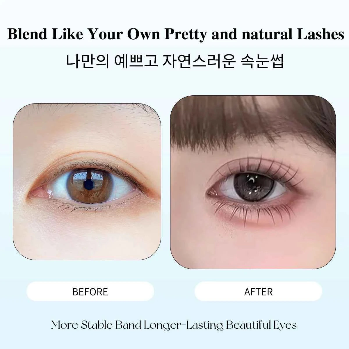 Self-Adhesive No-glue Eyelashes Ultra-thin Sheet Series False Eyelashes Zero Touch Feeling Lash Clusters Glue Strands Eyelashes