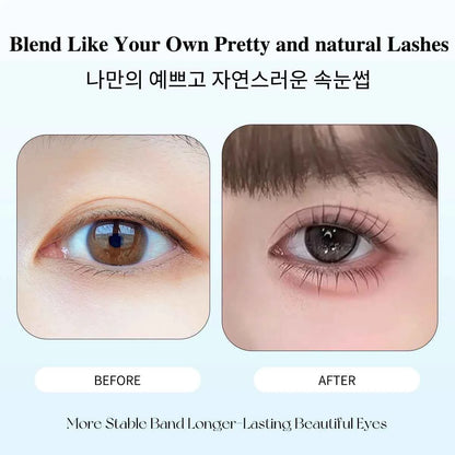Self-Adhesive No-glue Eyelashes Ultra-thin Sheet Series False Eyelashes Zero Touch Feeling Lash Clusters Glue Strands Eyelashes