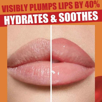 MLSMILE Duck Lip Plump Lip Oil Moisturizing Lip Gloss Mirror Water Nature Long-Lasting Gloss Pearl Lip Glaze Set