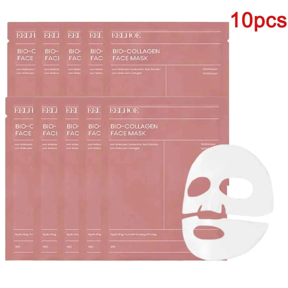 Bio-Collagen Face Mask Hydrating Overnight Hydrogel Moisturizing Facial Mask VC Whitening Anti-Aging Skincare  1/2/5/10/20pcs