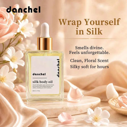 Silk Body Oil Face Body Versatile Care Fast Absorbing Deep Hydration Silky Smooth Brighten Even Tone Firm Skin Silk Body Oil