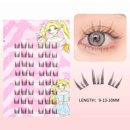 Self-Adhesive No-glue Eyelashes Ultra-thin Sheet Series False Eyelashes Zero Touch Feeling Lash Clusters Glue Strands Eyelashes