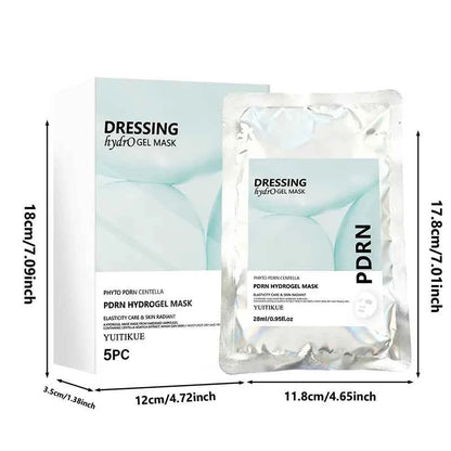 YUITIKUE PDRN Hydrogel Dressing Mask Centella Extract Intensive Hydration Calm Irritation Comfort Fit Facial Mask 28ml
