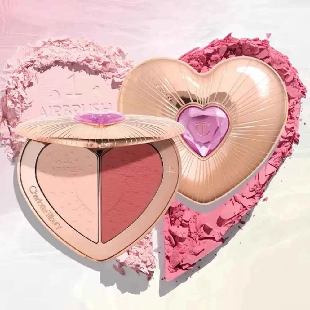Charlotte Tilbury Liquid Blush Heart Two-tone Blush Pillow Talk Lip and Cheek Glow Unreal Blush Healthy Glow Stick Cheek To Chic