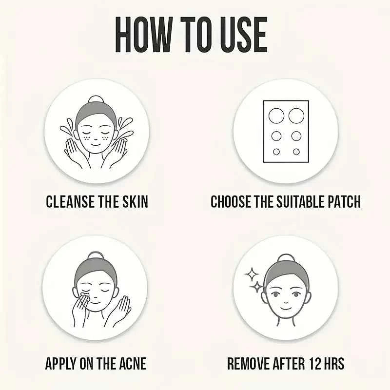 200/400/800pcs Invisible Clear Pimple Patch Set – Deep-Cleansing Hydrocolloid Acne Stickers, Mixed Sizes, Gentle & Skin-Friendly