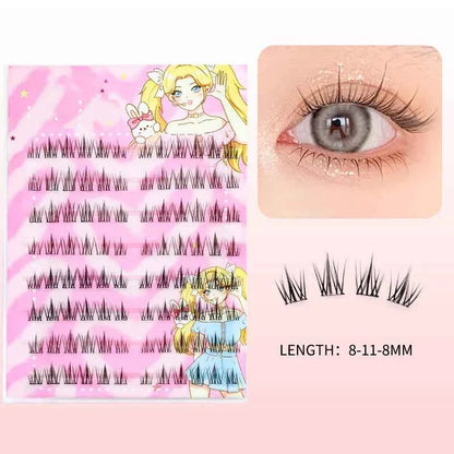 Self-Adhesive No-glue Eyelashes Ultra-thin Sheet Series False Eyelashes Zero Touch Feeling Lash Clusters Glue Strands Eyelashes