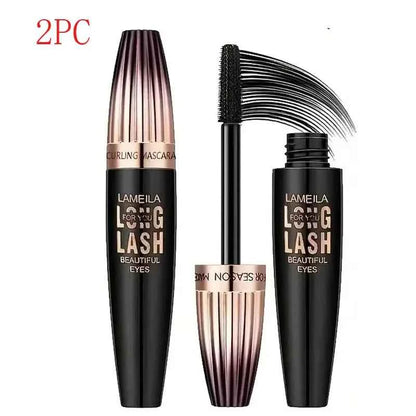 Waterproof 4D Mascara Thick Long Smudge-proof Plump Encrypted Long-lasting Curling Large Eye Makeup Makeup Tools