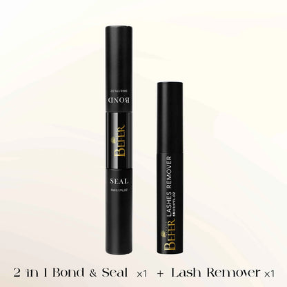 BEFER Glue For Eyelashes 2in1 Lash Bond And Seal Eyelash Glue+Eyelash Remover Waterproof Eyelashes Adhesives Strong Fixed Lash
