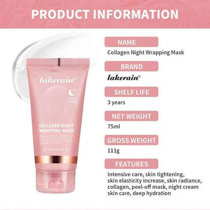 Korean Deep Collagen Mask Peel Off Mask Face Anti Wrinkle Lifting  Skin Care Masks Bio Pack Night Wrapping Woman Overnight Skin