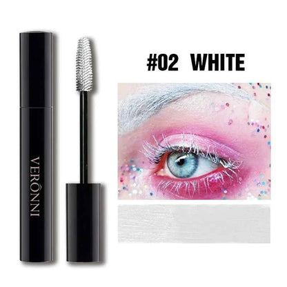 7 color quick-drying mascara thick curling waterproof and sweat-proof color mascara multi-color non-smudge curling mascara
