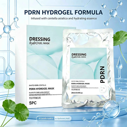 YUITIKUE PDRN Hydrogel Dressing Mask Centella Extract Intensive Hydration Calm Irritation Comfort Fit Facial Mask 28ml