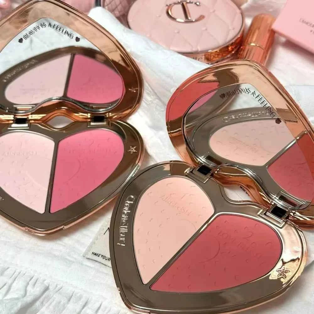 Charlotte Tilbury Liquid Blush Heart Two-tone Blush Pillow Talk Lip and Cheek Glow Unreal Blush Healthy Glow Stick Cheek To Chic