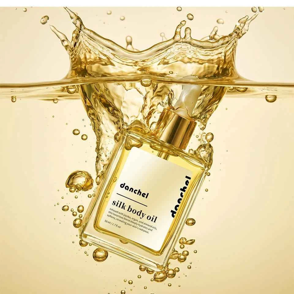 Silk Body Oil Face Body Versatile Care Fast Absorbing Deep Hydration Silky Smooth Brighten Even Tone Firm Skin Silk Body Oil