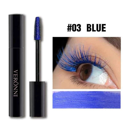 7 color quick-drying mascara thick curling waterproof and sweat-proof color mascara multi-color non-smudge curling mascara