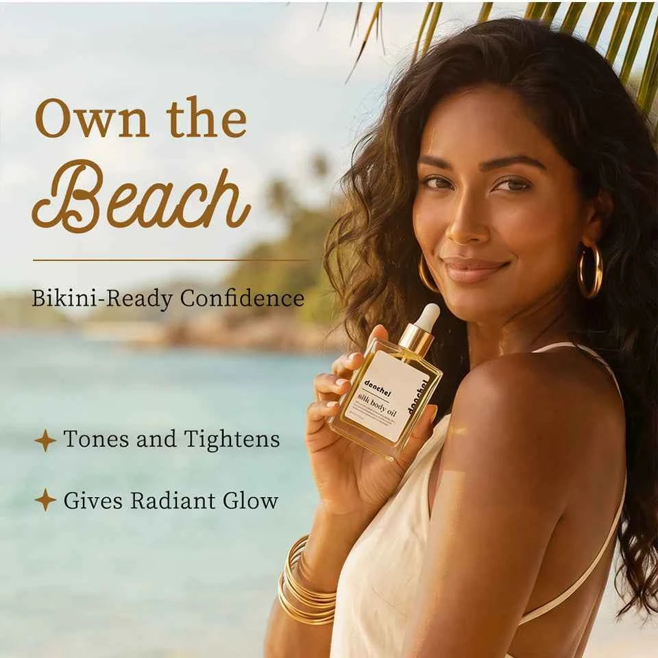 Silk Body Oil Face Body Versatile Care Fast Absorbing Deep Hydration Silky Smooth Brighten Even Tone Firm Skin Silk Body Oil