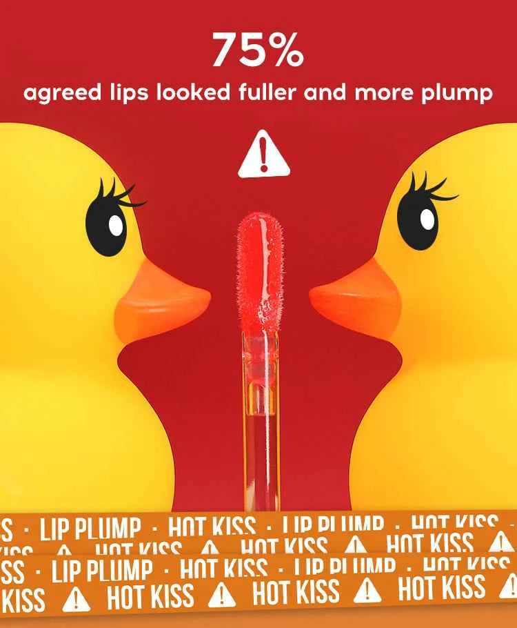 MLSMILE Duck Lip Plump Lip Oil Moisturizing Lip Gloss Mirror Water Nature Long-Lasting Gloss Pearl Lip Glaze Set