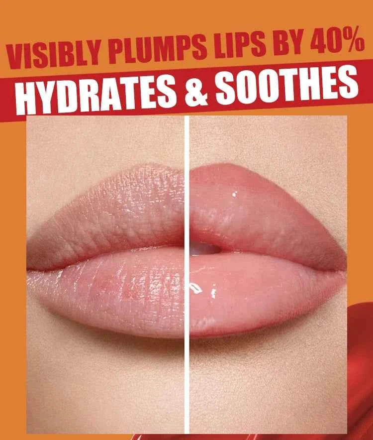 MLSMILE Duck Lip Plump Lip Oil Moisturizing Lip Gloss Mirror Water Nature Long-Lasting Gloss Pearl Lip Glaze Set