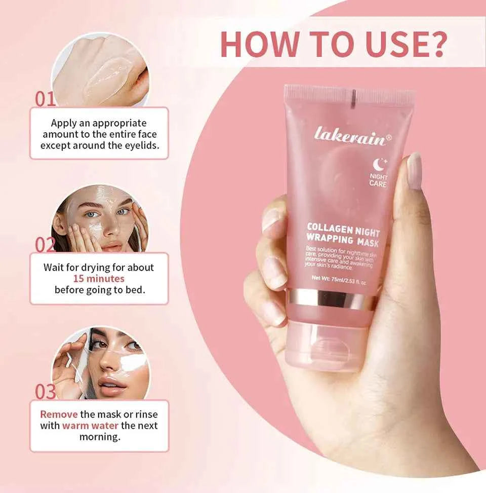Korean Deep Collagen Mask Peel Off Mask Face Anti Wrinkle Lifting  Skin Care Masks Bio Pack Night Wrapping Woman Overnight Skin