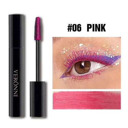 7 color quick-drying mascara thick curling waterproof and sweat-proof color mascara multi-color non-smudge curling mascara