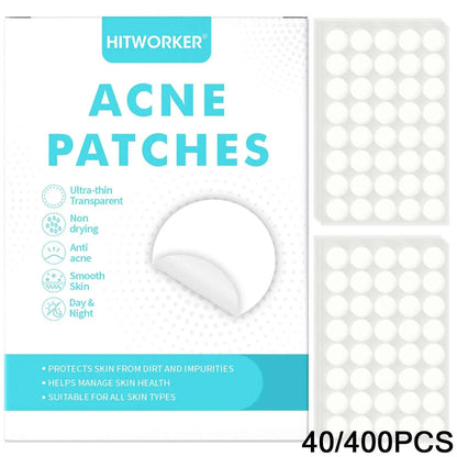 40/400 Pieces Hydrocolloid Acne Patches per Box Alcohol-Free Gentle Non-Irritating Blemish Covering Sticker for Pimples
