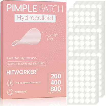 200/400/800PCS Hydrocolloid Pimple Patch Acne Spot Cover Invisible Blemish Stickers Oil Absorbing Face Care