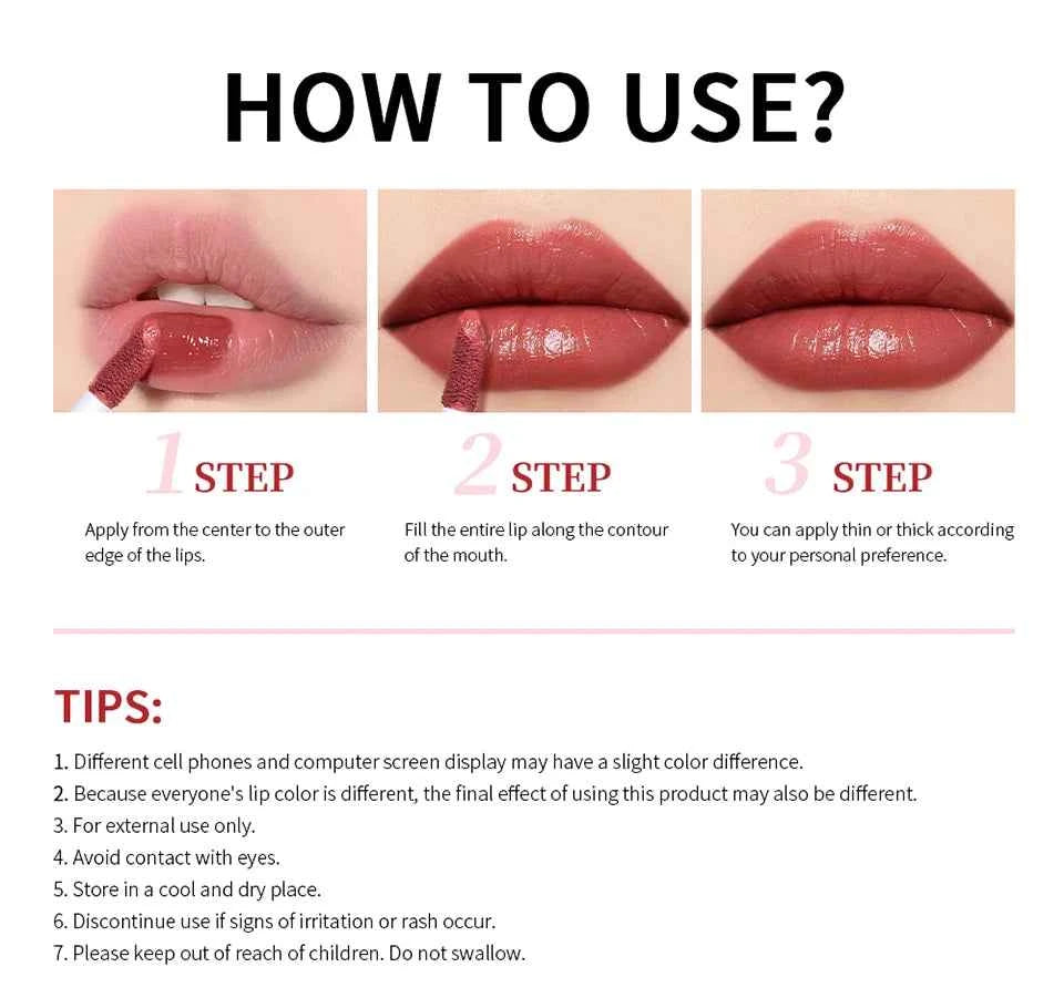 Waterproof Liquid Lipstick 8 Color Vitamin E Makeup Sets Lip Glosses Lip Plumpers Lip Cream Valentine's Day Gifts