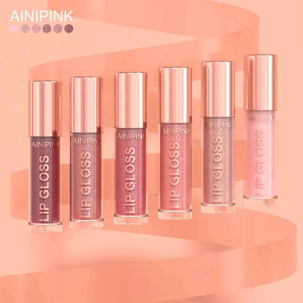 Glitter Lip Gloss Lipstick, Lip Tint Moisturizing Hydrating Long Lasting  Non-Stick Cup Waterproof Nude Lip Plumper High Pigment