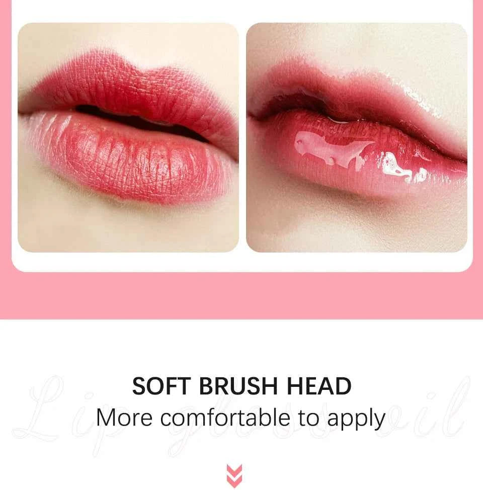 Crystal Jelly Moisturizing Lip Oil Plumping Lip Gloss Makeup Sexy Plump Lip Glow Oil Tinted Lip Plumper