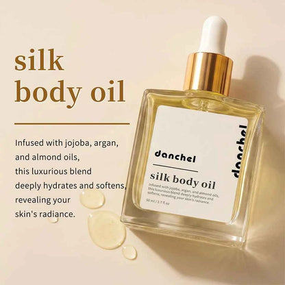 Silk Body Oil Face Body Versatile Care Fast Absorbing Deep Hydration Silky Smooth Brighten Even Tone Firm Skin Silk Body Oil