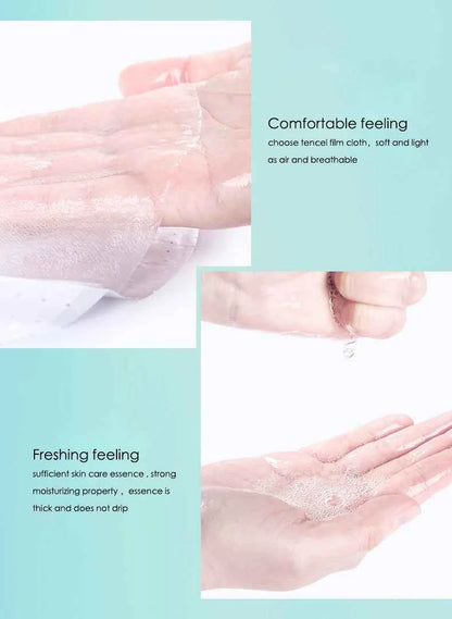 10pcs Hyaluronic Acid Hydrating Facial Mask Sheet Masks for Face Hydrating Shrinking Pores Moisturizing Face Masks Skin Care